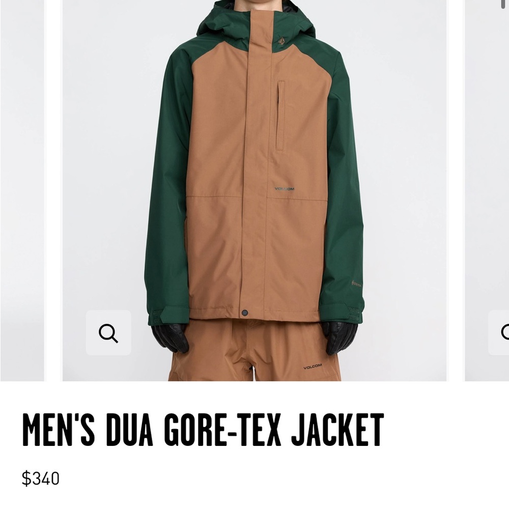 Volcom Men's Dua Gore-Tex Jacket - Tan and Green